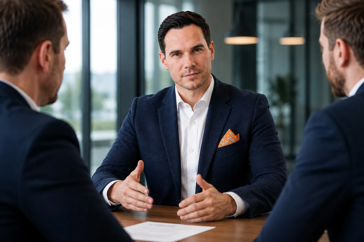 Patrick Wiesner im Finanzierungsgespräch